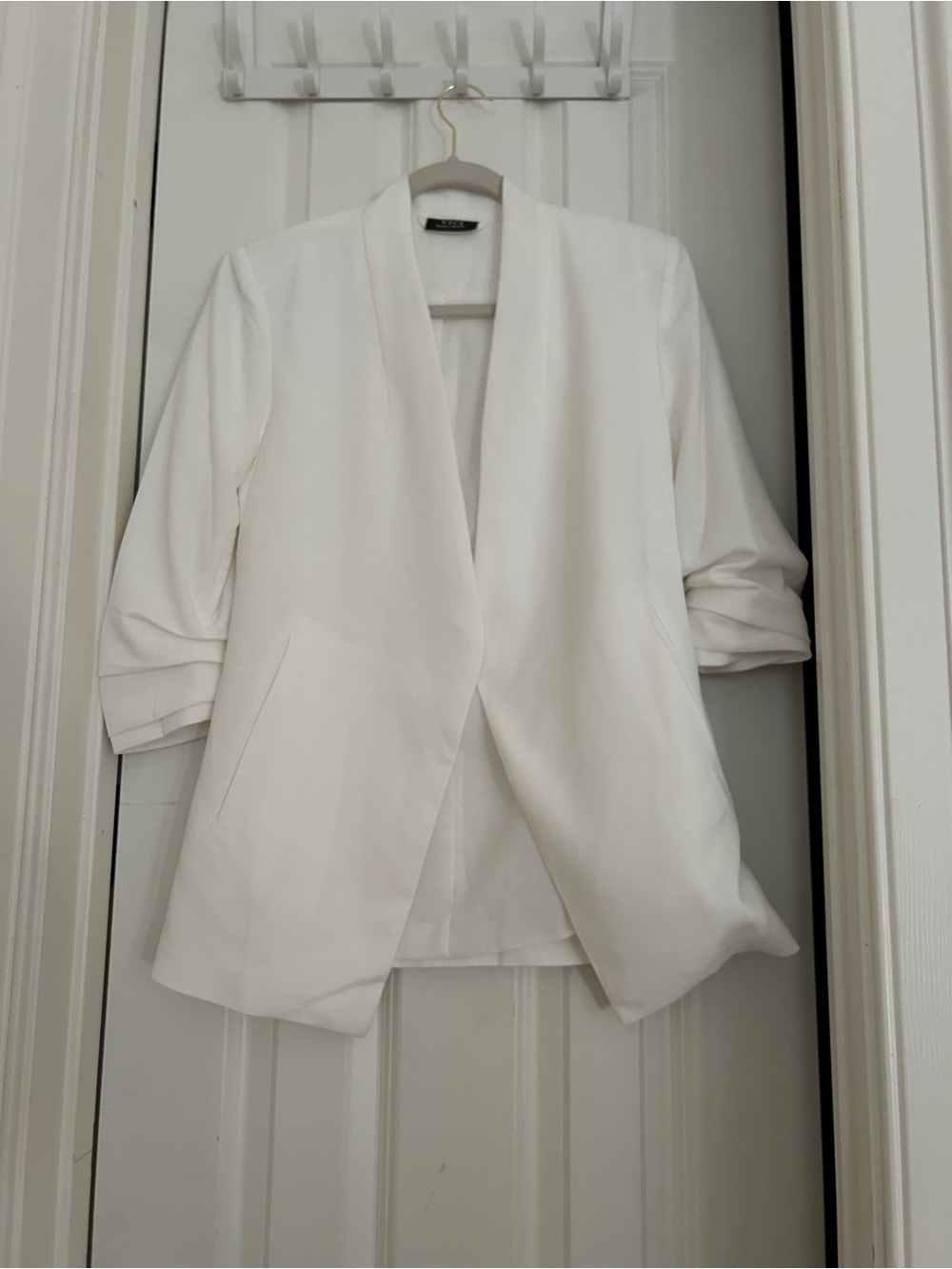 Vici White Open-Front Women's Blazer